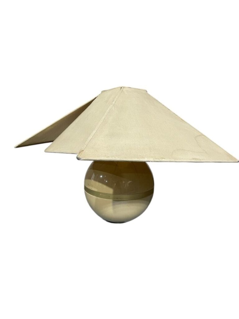 NAPAKO - Lampe de bureau à régulateur en tôle et laiton - Vers 1960 - Abat-jour…