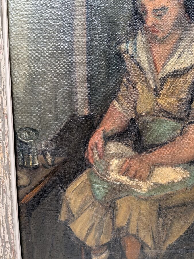 Paul COLLOMB (1921-2010) - La vaisselle - Huile sur toile, signée en bas à droi…