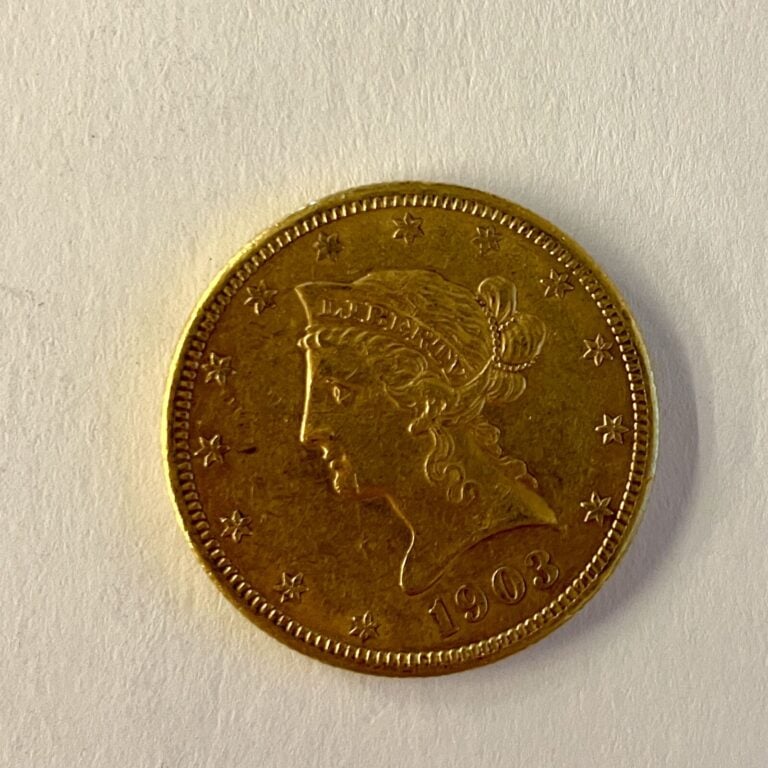 1 pièces de 10 dollars or Lady Liberty 1903 Poids :16.69 g