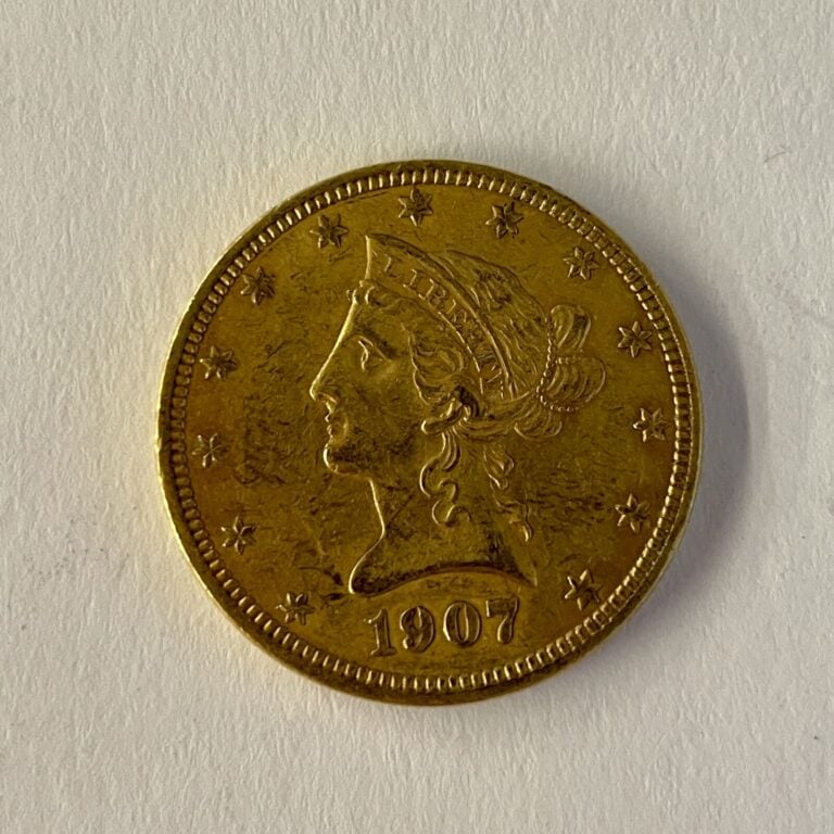 1 pièces de 10 dollars or Lady Liberty 1907 Poids :16.72 g