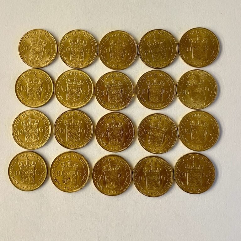 20 Florins or Wilhelmina (1912,1913, 1917,1925,1926, 1927, 1932,1933). Poids :…
