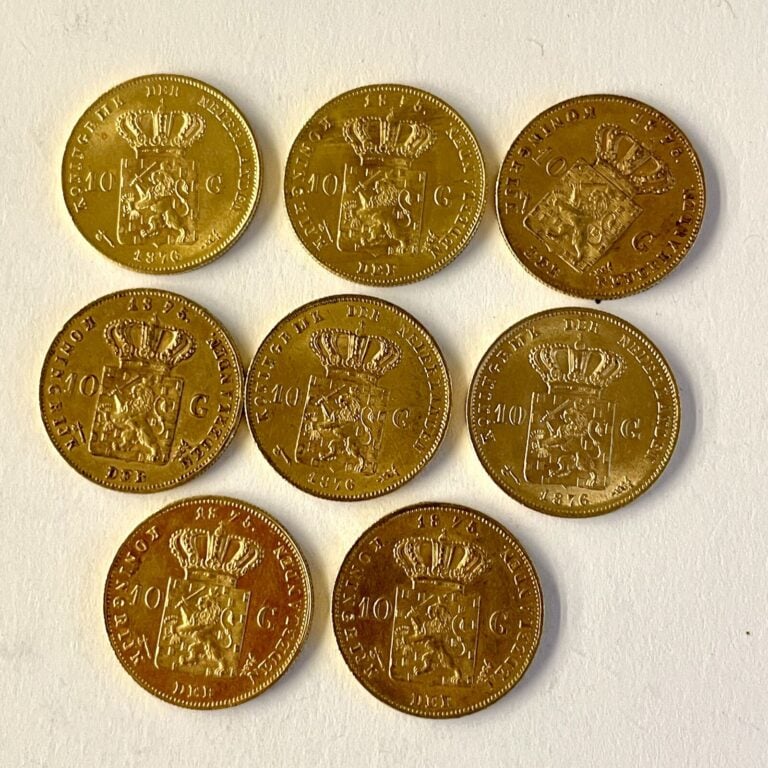 8 Florins or Koning Willem De Derde (1875 et 1876). Poids : 53.71 g