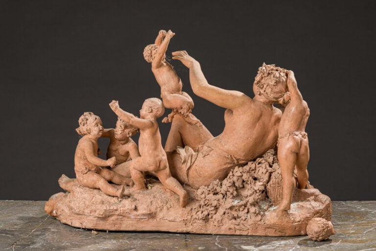 D'APRÈS LOUIS CARRIER-BELLEUSE (1824-1887) - Femme et enfants sur un tertre - T…