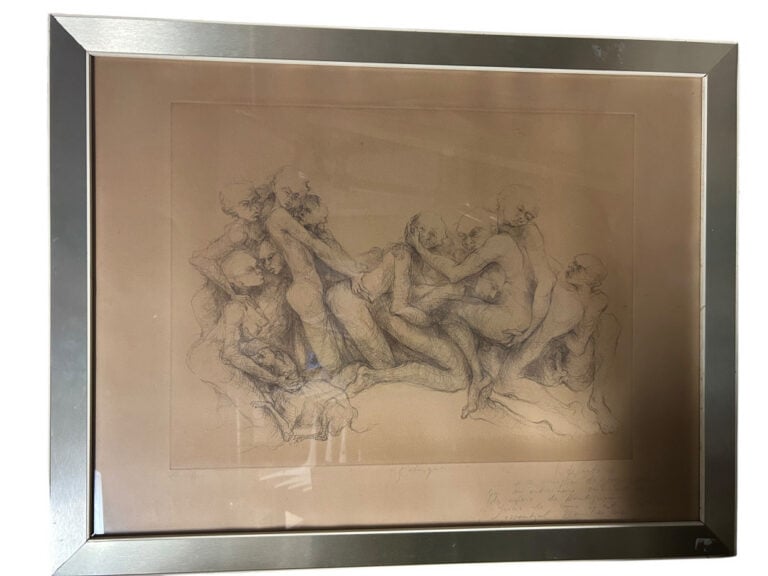 DE FONTAINE (?) - Ensemble comprenant - -Épreuve d'artiste, 36.5 x 38.5 cm - -"…