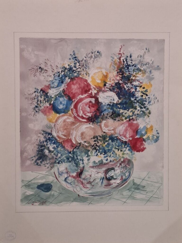 Ensemble comprenant : - -Une lithographie de Raymond PEYNET (1908-1999), "Ne te…