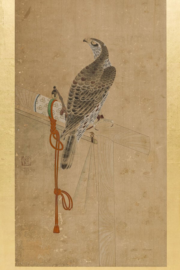 JAPON XIXème siècle - Grand paravent à six panneaux à décor de 6 peintures repr…