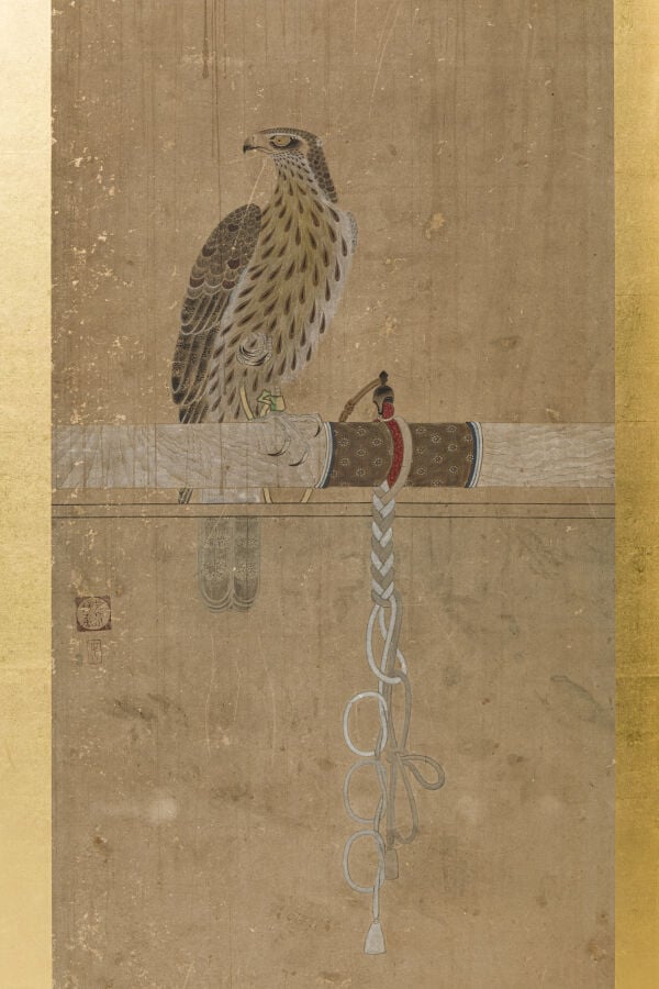 JAPON XIXème siècle - Grand paravent à six panneaux à décor de 6 peintures repr…
