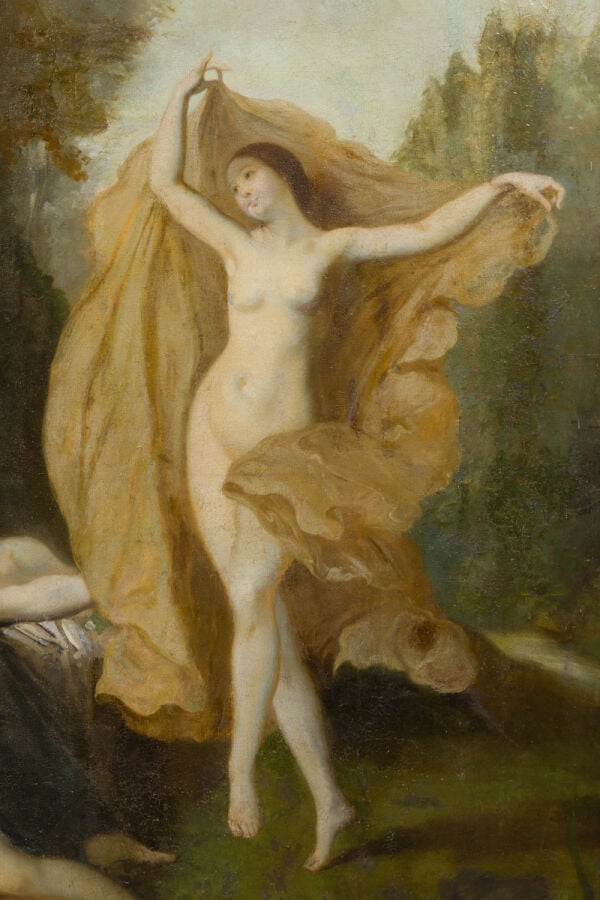 LOUIS BOULANGER (VERCELLI 1806 - DIJON 1867) - Diane et ses nymphes - Toile - H…