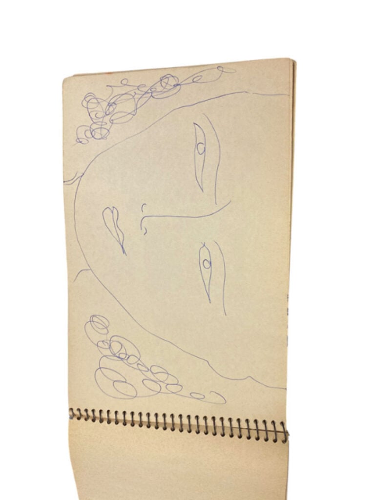 Marie RAYMOND (1908-1988) - Carnet de croquis portant sur la couverture la ment…