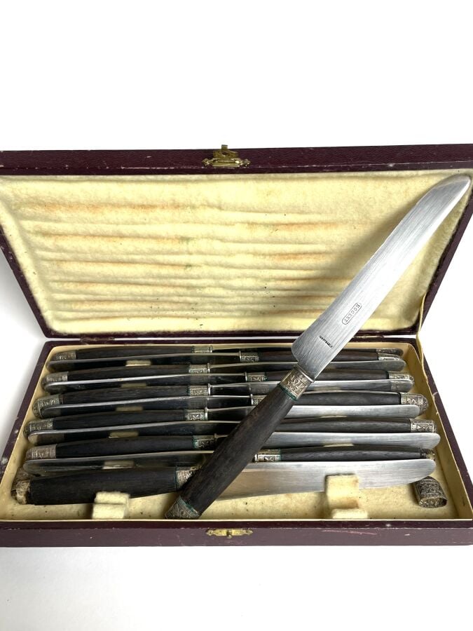 Pelle de service en argent et argent doré (950 ‰) à motif ajouré - de branches…