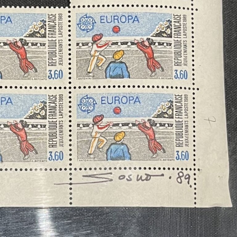 Sacha SOSNO (1937-2013) - Oblitération de timbres - Timbres postes "Europa" - S…