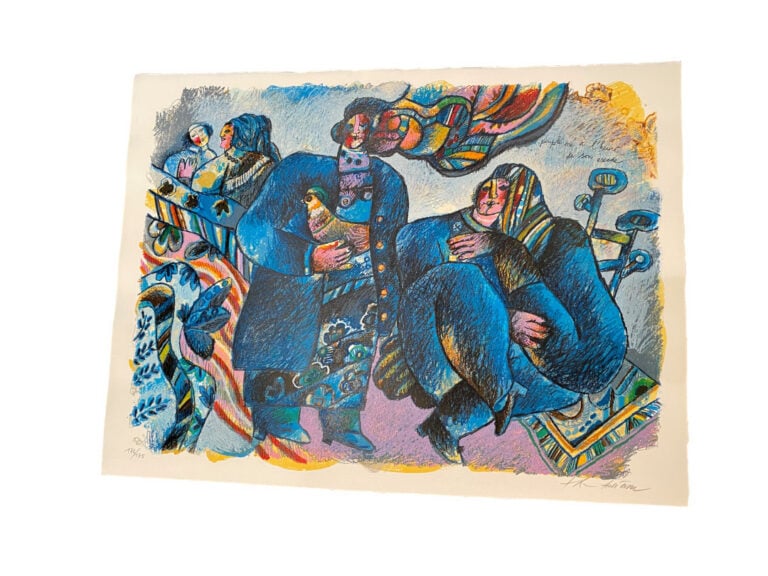 Théo TOBIASSE (1927-2012) - "Peuple né à l'heure de son exode" - Deux lithograp…