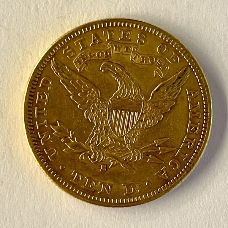 Une pièce de 10 dollars or 1889 Poids : 16.67 g