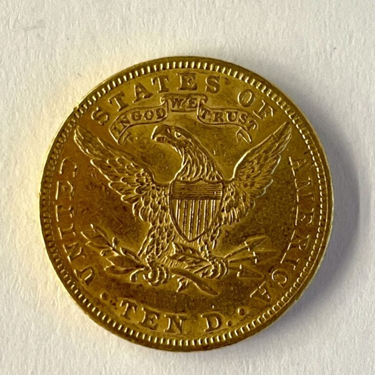 Une pièce de 10 dollars or 1890 Poids : 16.67 g