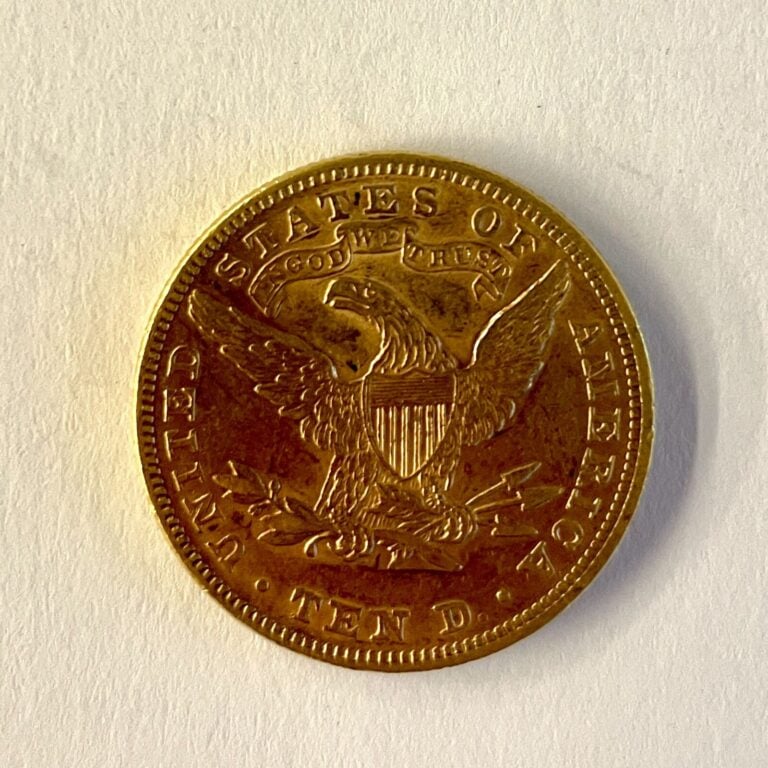 Une pièce de 10 dollars or 1894. Poids : 16.69 g