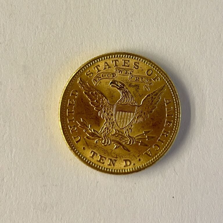 Une pièce de 10 dollars or 1897. Poids : 16.72 g