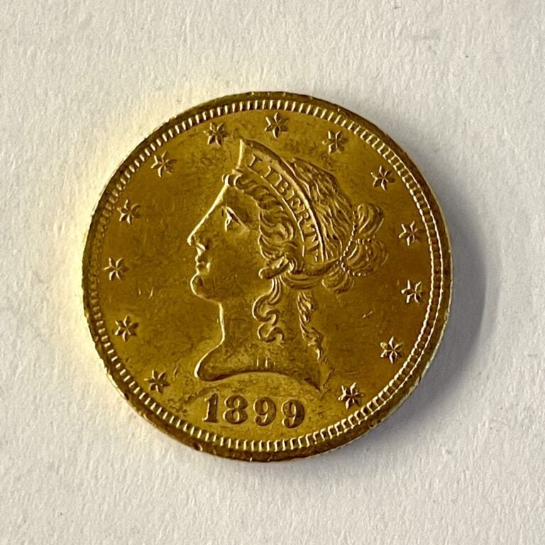 Une pièce de 10 dollars or 1899 Poids : 16.71 g
