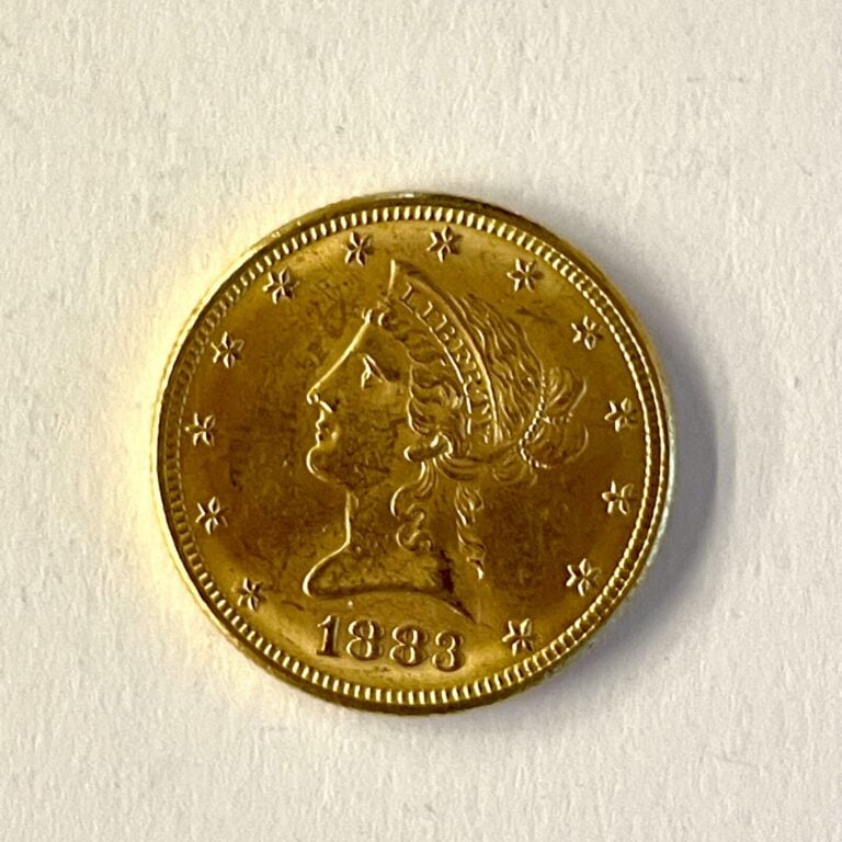 Une pièces de 10 dollars or 1883. Poids : 16.70 g