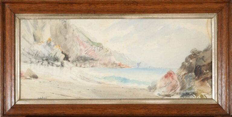 ALBERT MARIE LEBOURG (1849-1928) - Bord de mer, 1901, - Aquarelle sur papier, s…