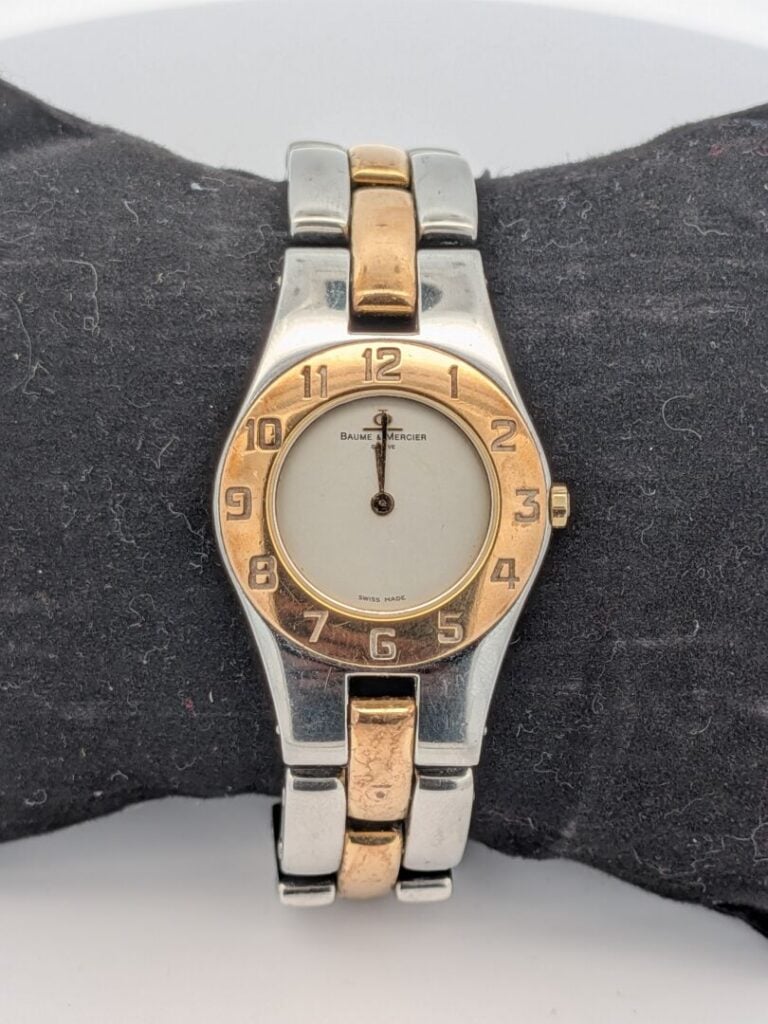 BAUME & MERCIER - BRACELET MONTRE ronde de dame, modèle « Linéa » en or jaune (…
