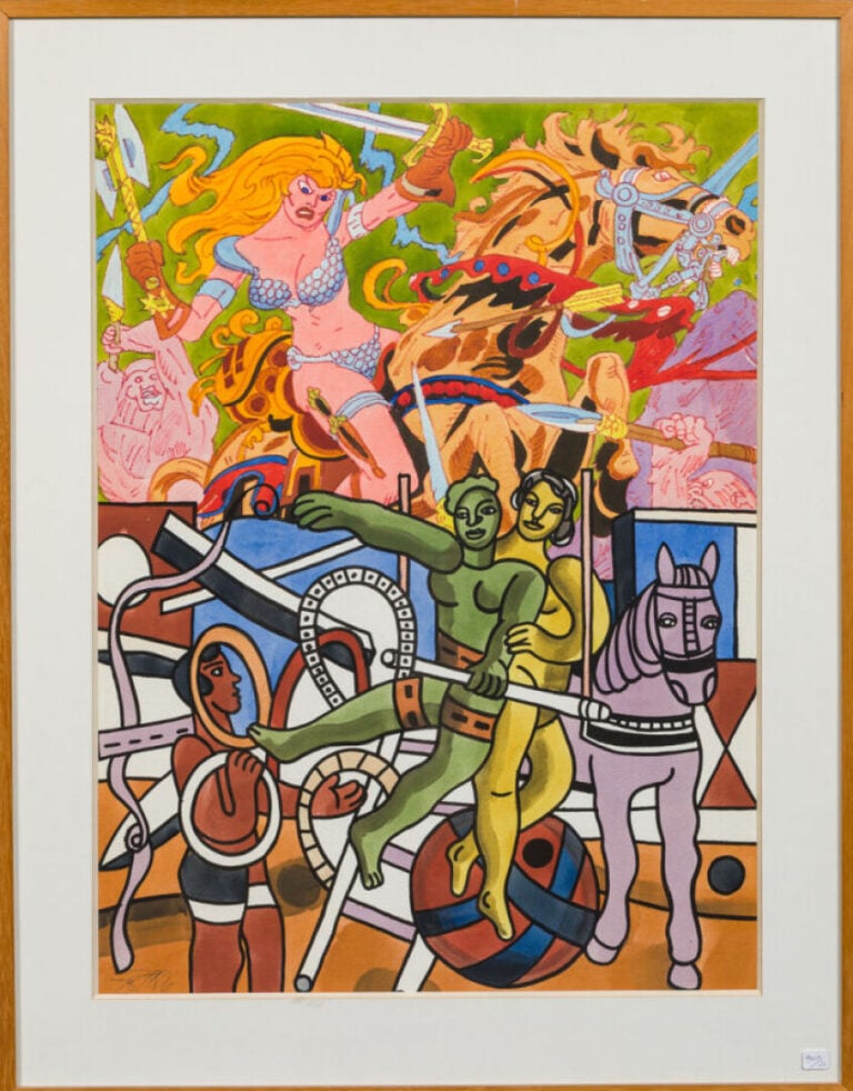 ERRÖ (GUDMUNDUR GUDMUNDSSON DIT), (1932- ) - Red Sonja ( Hommage à Léger), 1986…