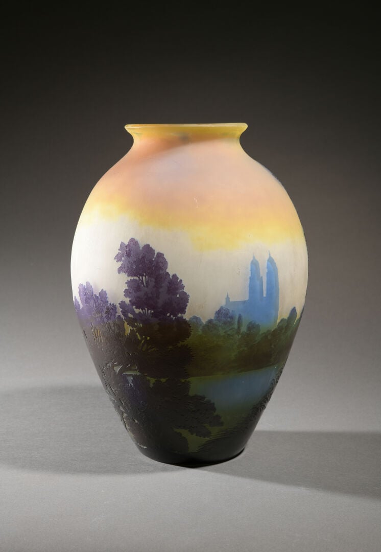 ÉTABLISSEMENTS GALLE À NANCY - Basilique de Saint-Nicolas-de-Port - Vase de for…