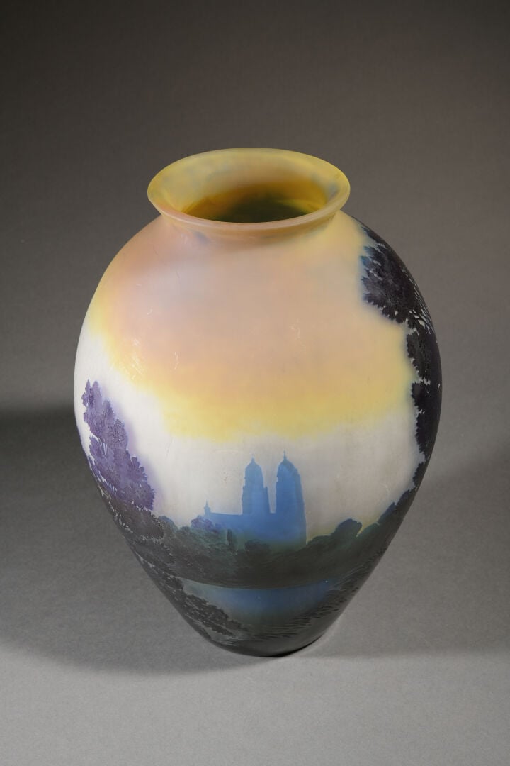 ÉTABLISSEMENTS GALLE À NANCY - Basilique de Saint-Nicolas-de-Port - Vase de for…