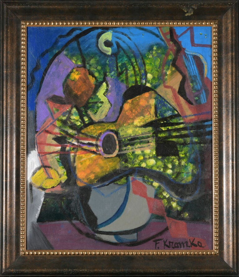 FEDERICO KROMKA (1890-1942) - Nature morte au violon - Huile sur toile - Signée…