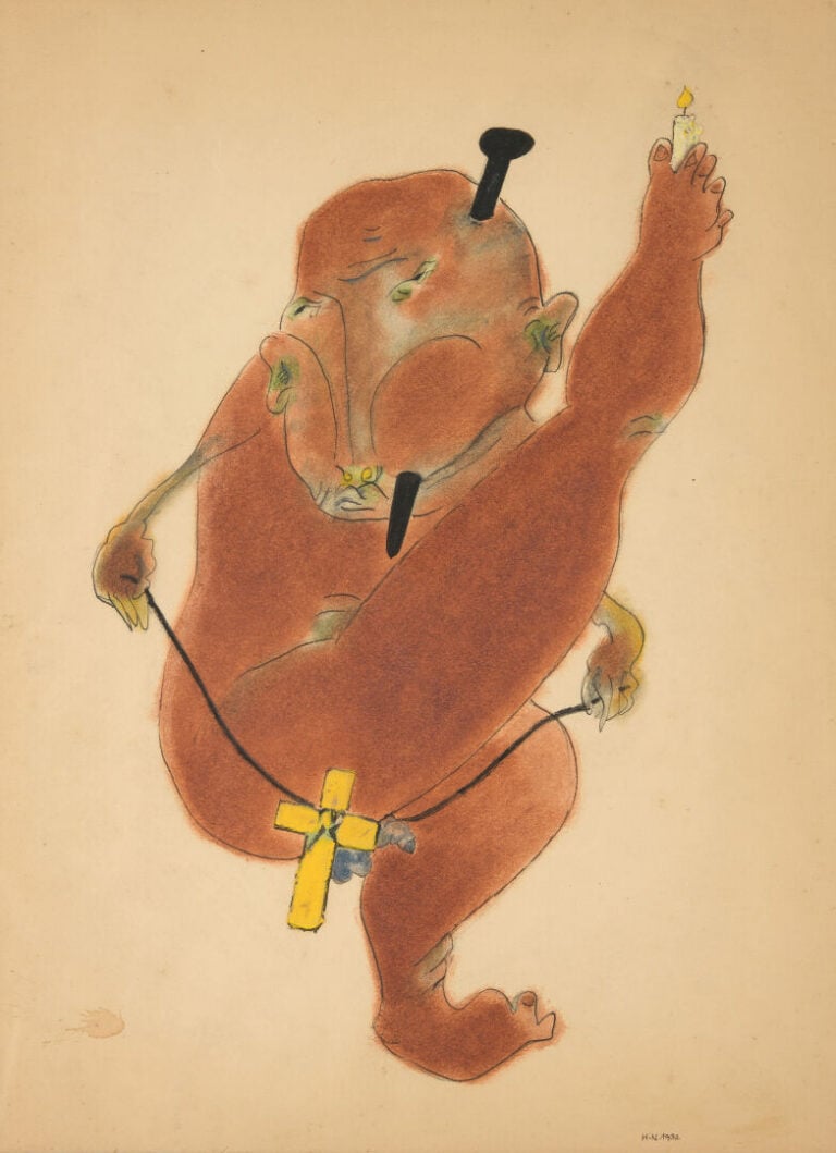 HENRI NOUVEAU (1901-1959) - Der Kakapipitholik, 1935 - Technique mixte sur papi…