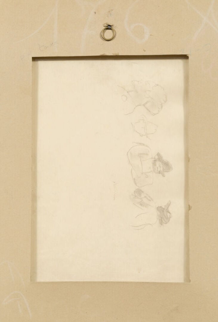 JULES PASCIN (1885-1930) - Scènes de vie, double face - Recto : crayon et fusai…