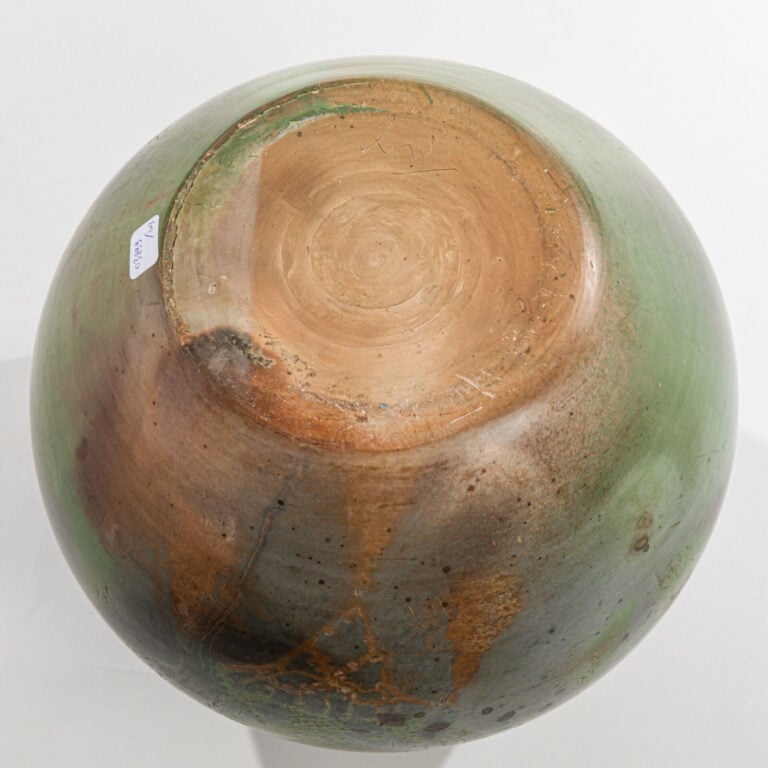 LOUL COMBRES (NÉ EN 1937) - Vase sphérique en terre cuite émaillée à motifs géo…