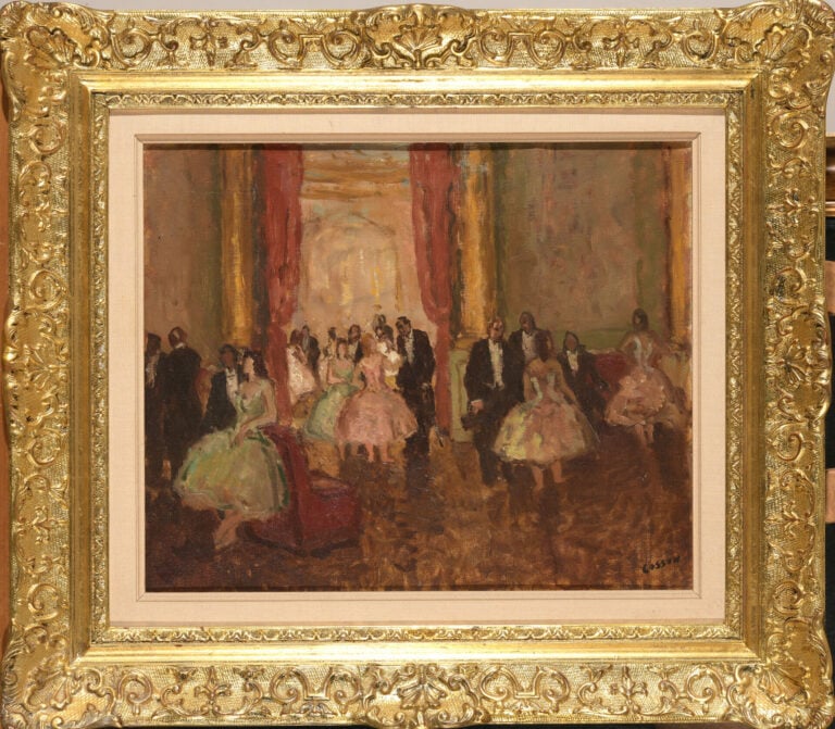 MARCEL COSSON (1878-1956) - Le Foyer - Huile sur toile - Signée en bas à droite…