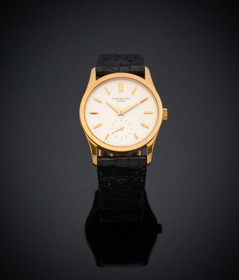 PATEK PHILIPPE - BRACELET MONTRE ronde modèle "Calatrava 3796" en or jaune (750…