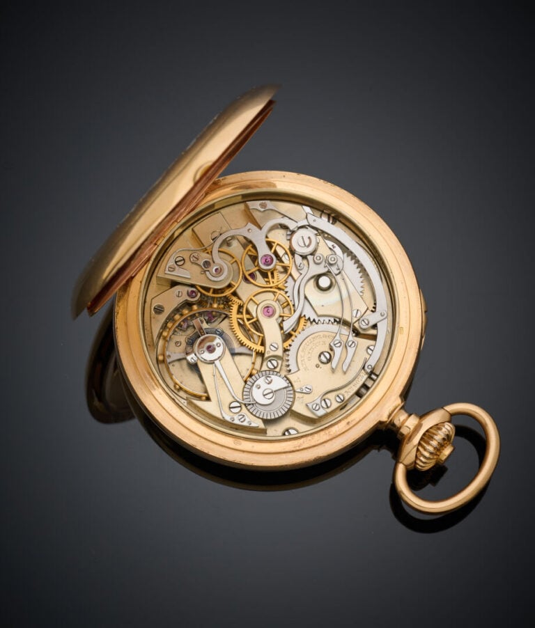 PATEK PHILIPPE & Cie - MONTRE de POCHE SAVONNETTE en or jaune (750‰) guilloché…