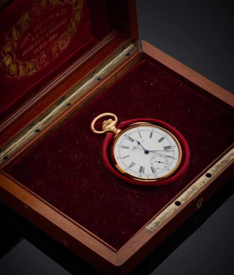 PATEK PHILIPPE & Cie - MONTRE de POCHE SAVONNETTE en or jaune (750‰) guilloché…