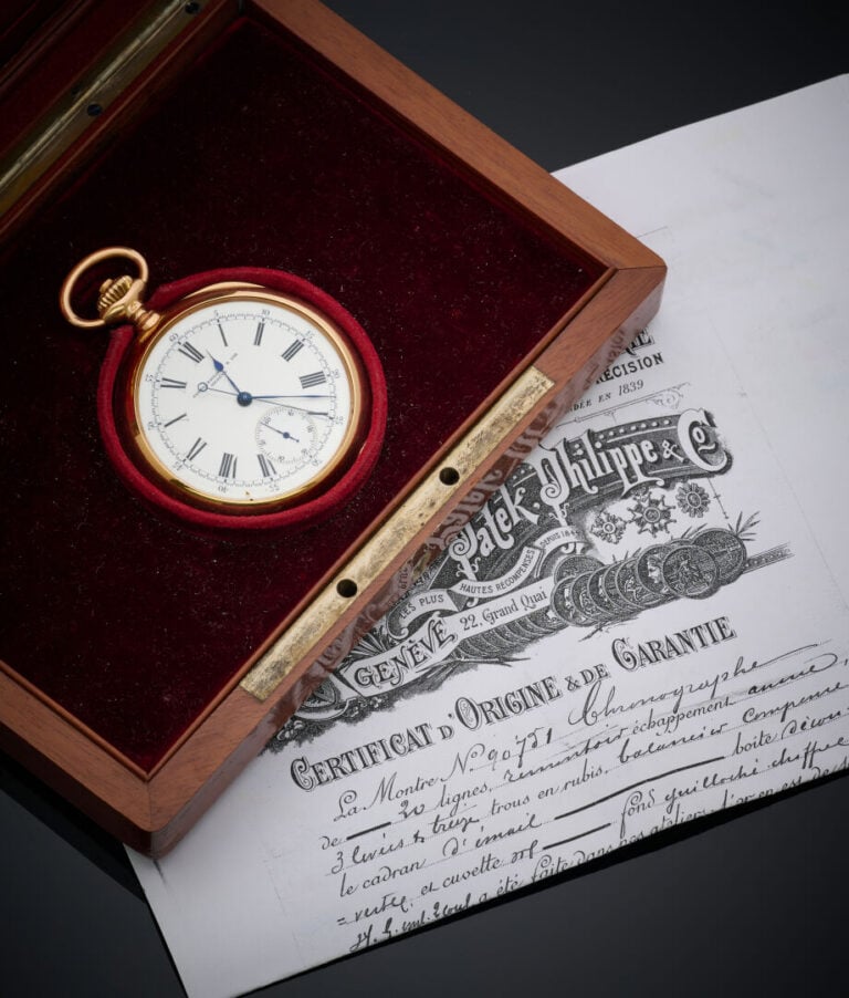 PATEK PHILIPPE & Cie - MONTRE de POCHE SAVONNETTE en or jaune (750‰) guilloché…