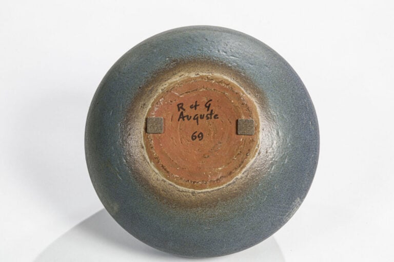 ROBERT (1922-1991) & GYN (1932-2018) AUGUSTE - Vase sphérique en céramique émai…