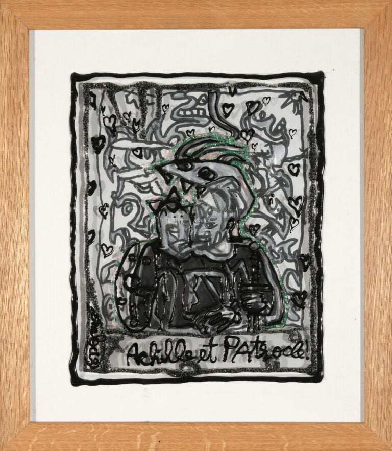 ROBERT COMBAS (1957) - Achille et Patrocle, circa 1998 - Technique mixte sur pa…