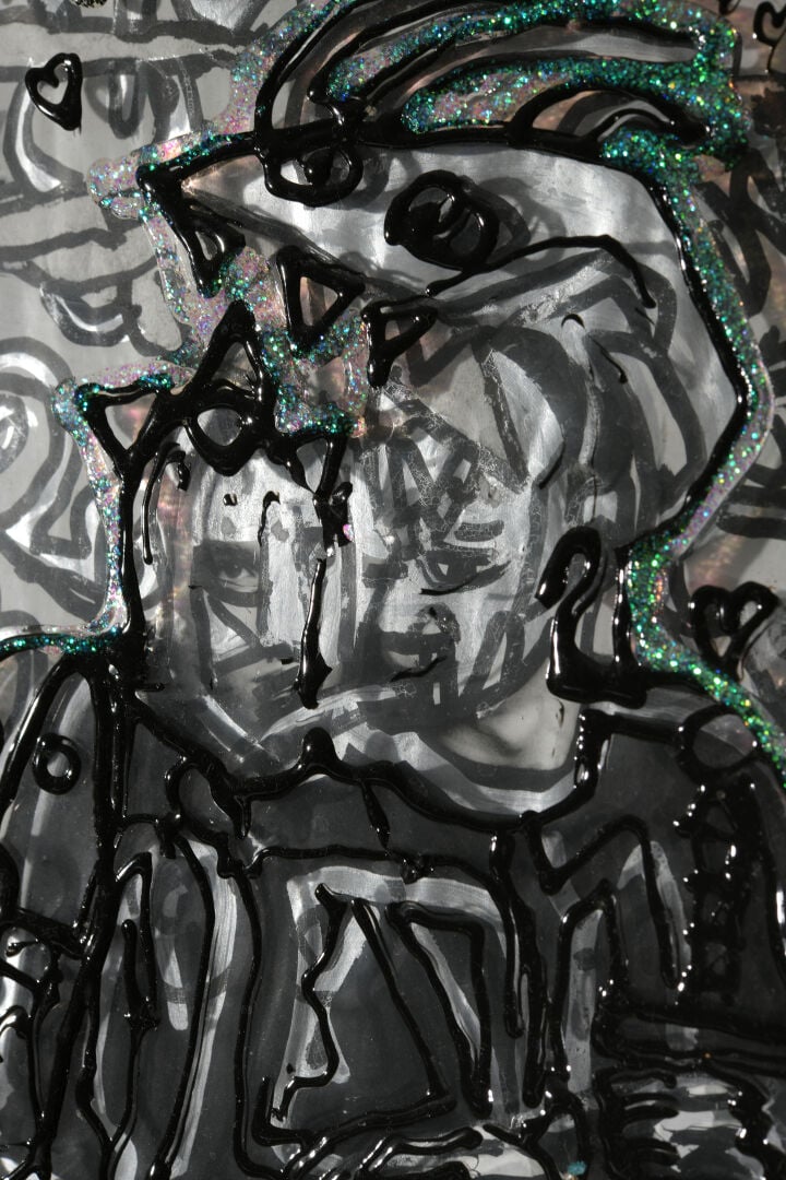 ROBERT COMBAS (1957) - Achille et Patrocle, circa 1998 - Technique mixte sur pa…