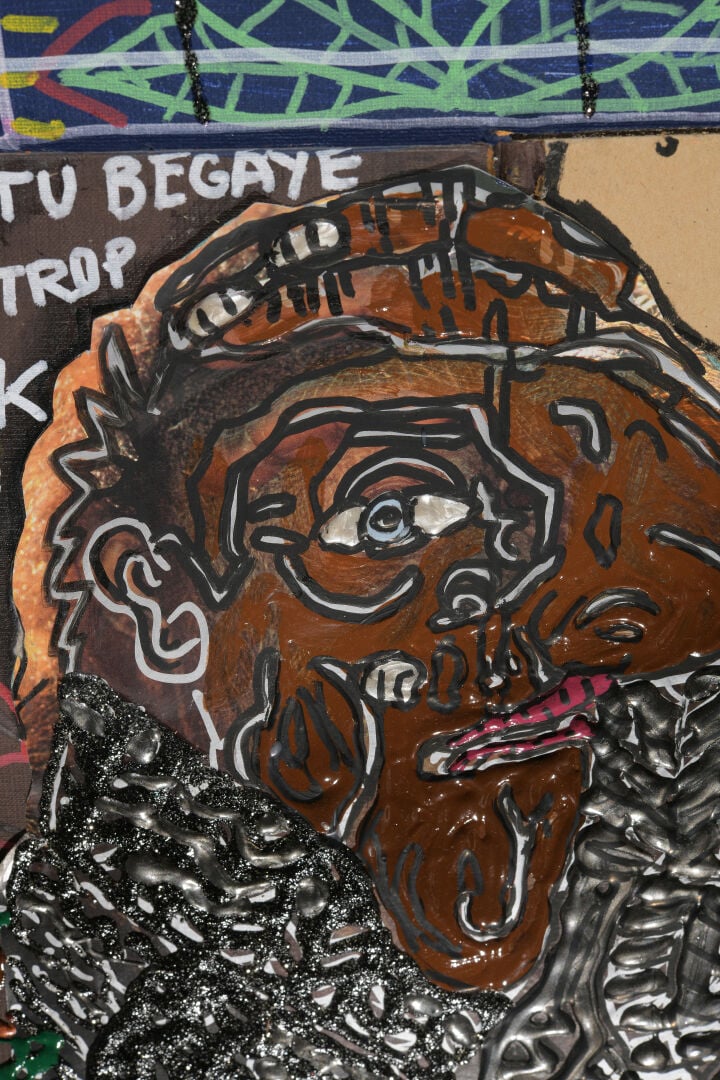 ROBERT COMBAS (1957) - Tu bégayes trop kono, 1998 - Acrylique sur toile - Signé…