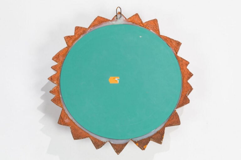 ROLAND ZOBEL (1915-2006) - Miroir « Soleil » en céramique émaillée polychrome -…