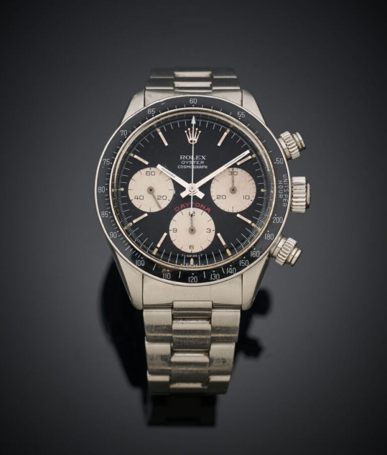 ROLEX - BRACELET MONTRE modèle "Oyster Cosmograph Daytona" en acier. Lunette no…