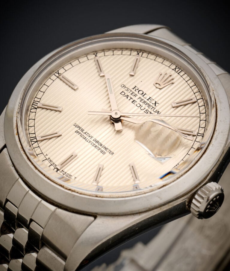 ROLEX - BRACELET MONTRE ronde, modèle "Oyster Perpetual Datejust" en acier. Cad…