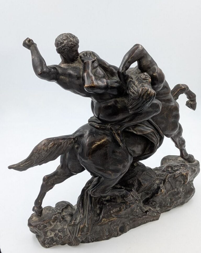 Antoine-Louis BARYE (1795-1875), dans le goût de - Thésée combattant le centaur…