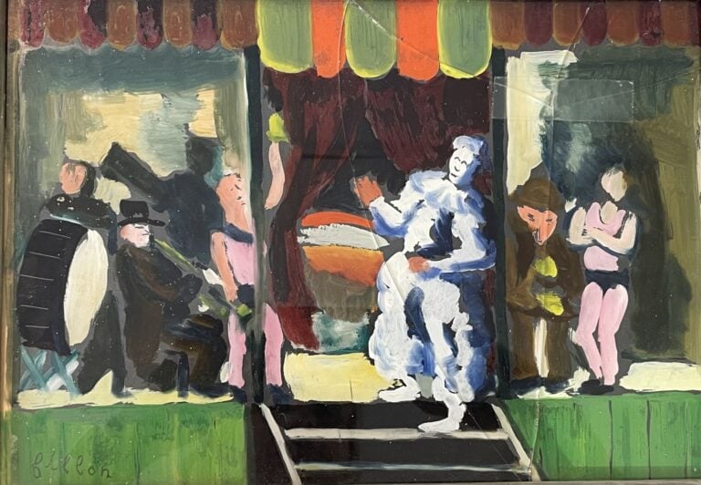 Arthur FILLON (1900-1974) - "Scène de cirque" * - Gouache - Signée en bas à gau…