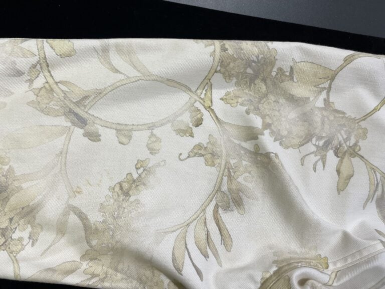 CHANEL - Pantalon en coton couleur crème imprimé floral - Taille 38 - (petites…
