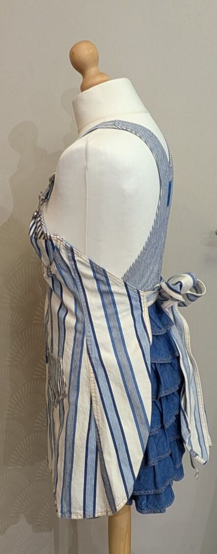 CHRISTIAN LACROIX JEANS - Robe salopette en jean en 2 parties composé d'un bust…