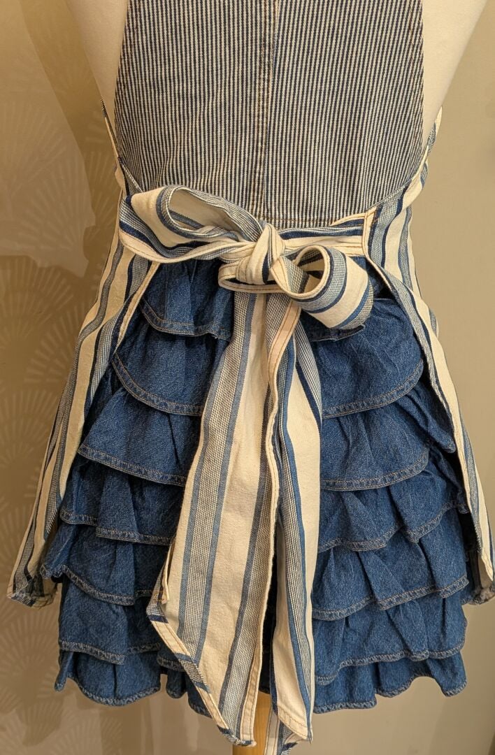 CHRISTIAN LACROIX JEANS - Robe salopette en jean en 2 parties composé d'un bust…