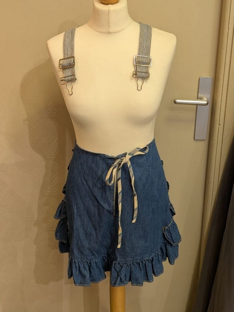 CHRISTIAN LACROIX JEANS - Robe salopette en jean en 2 parties composé d'un bust…