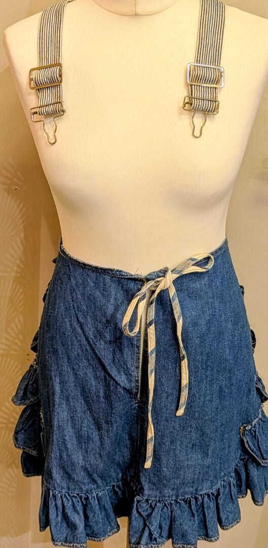 CHRISTIAN LACROIX JEANS - Robe salopette en jean en 2 parties composé d'un bust…